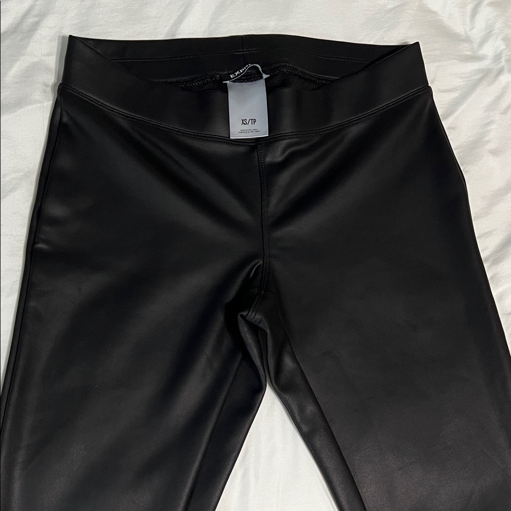 Express Black Faux Leather Pants